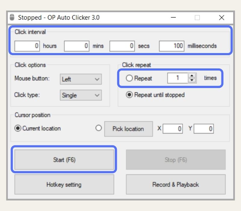 how to use the op auto clicker